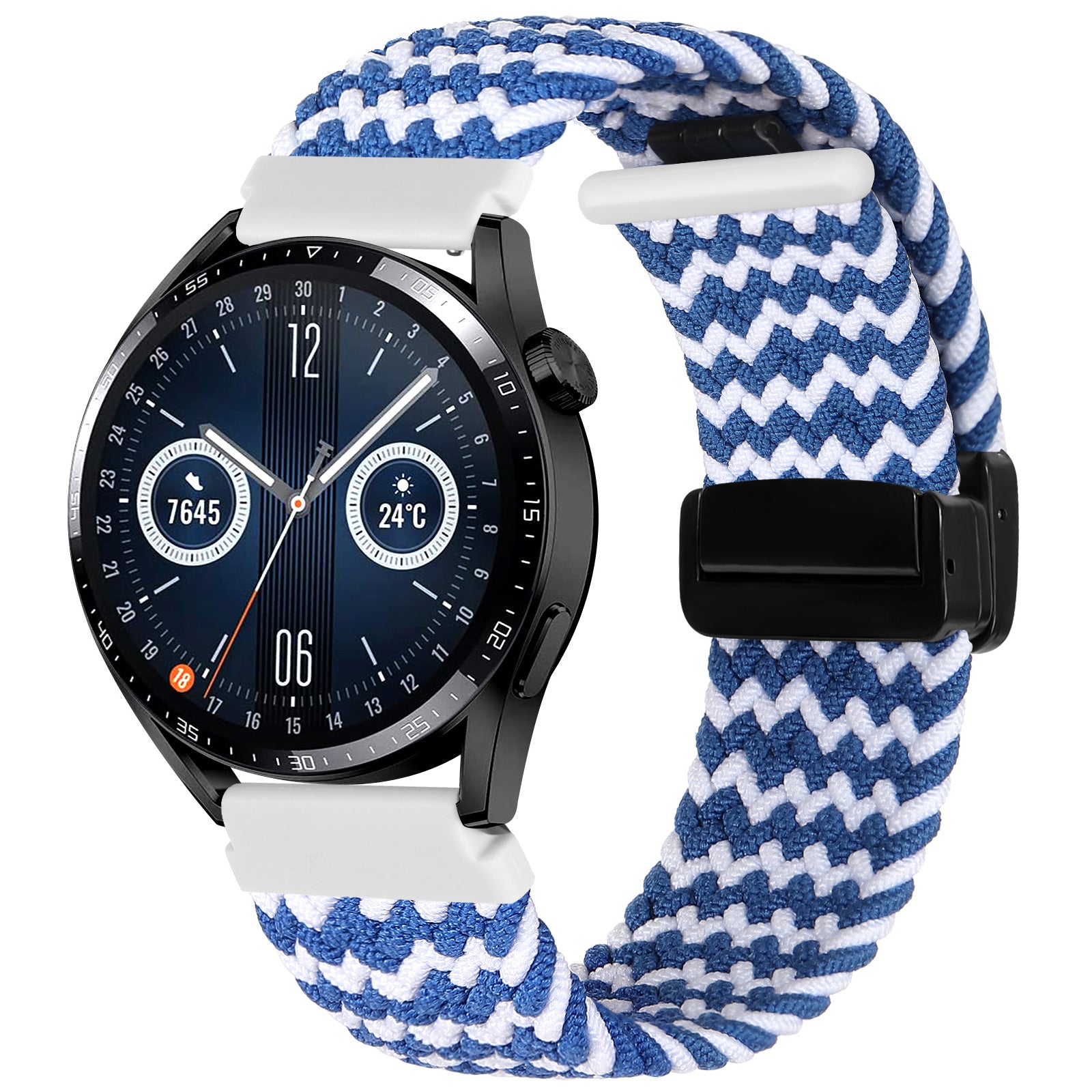 For Garmin Forerunner 265 255 Vivoactive 4 Venu 2 Nylon Watch Strap 22mm Replacement Watchband with Folding Buckle For Garmin Forerunner 265 255 Vivoactive 4 Venu 2 Nylon Watch Strap 22mm Replacement Watchband with Folding Buckle
